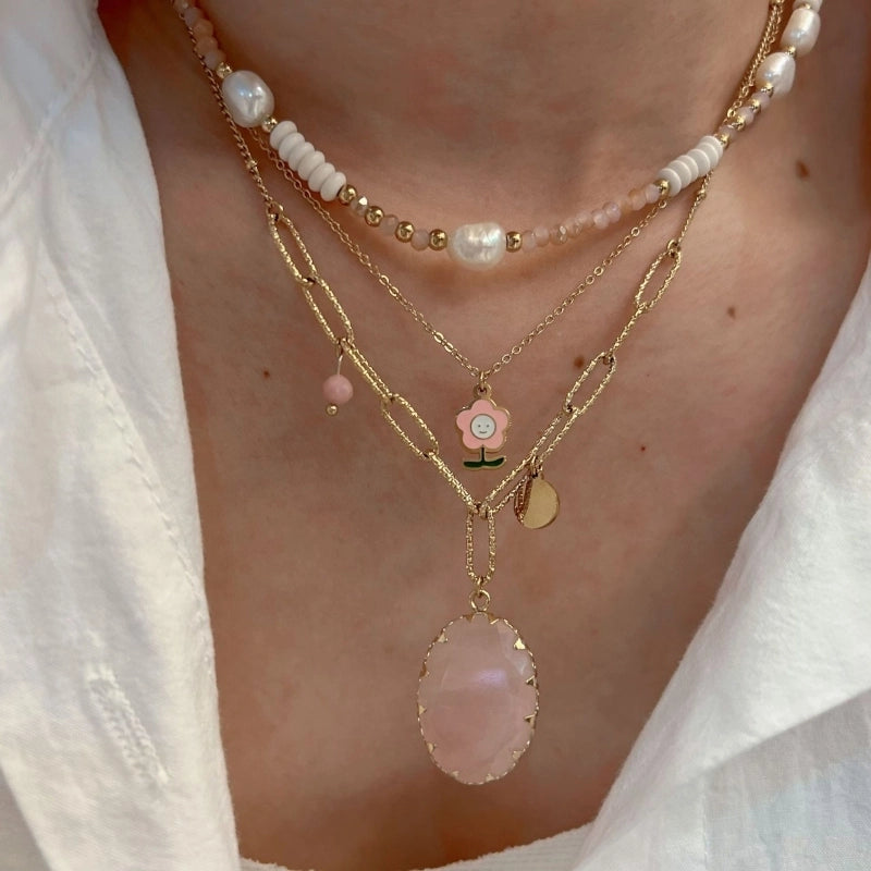 Minimalist Classic Style Geometric Titanium Steel Pendant Necklace In Bulk