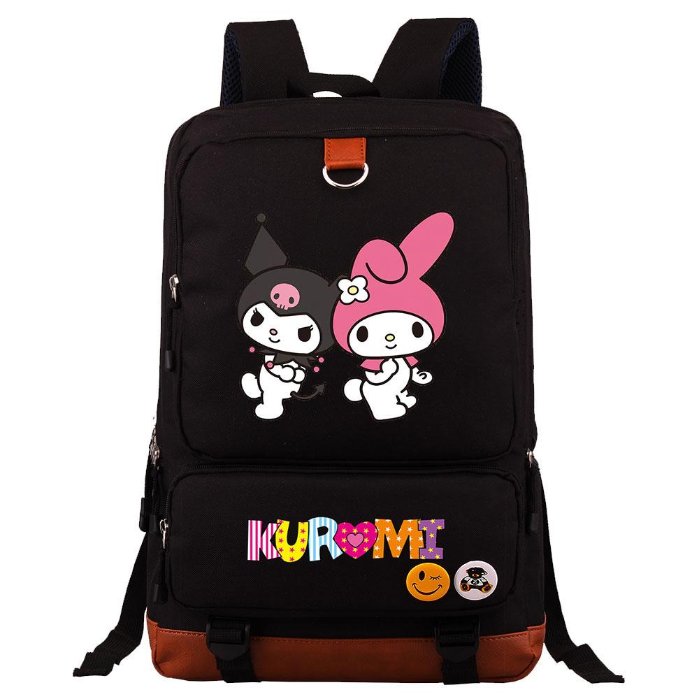 Mayoulove Kuromi Backpack Lightweight Design with Adjustable Straps for School Adventures-Mayoulove