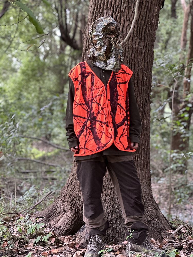 GUGULUZA Orange Hunting Vest for Men, Lightweight, Zipper Closure