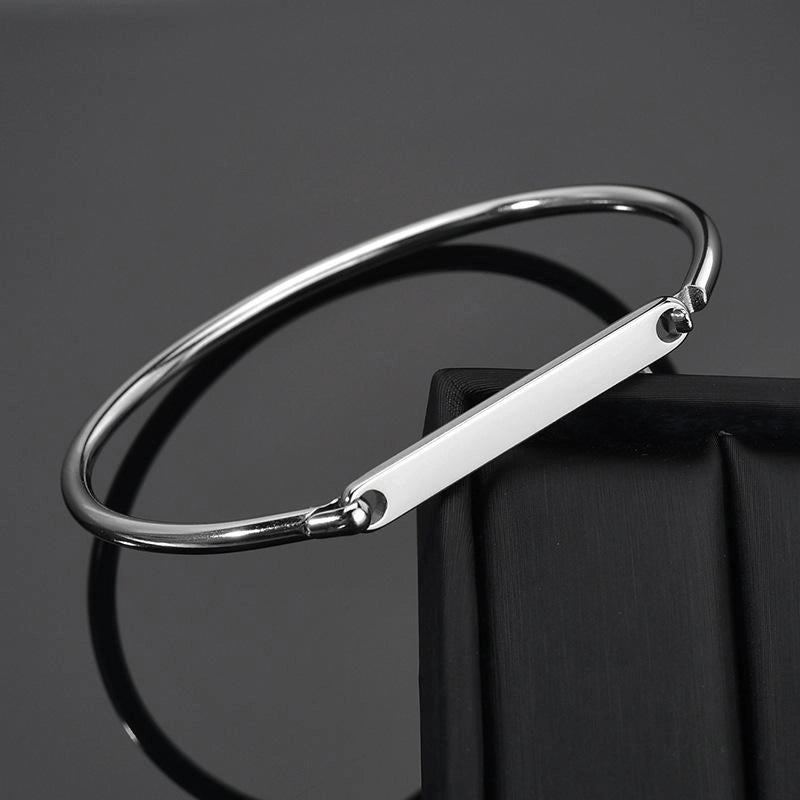 Minimalist Geometric Stainless Steel No Inlaid Stainless Steel Bracelets In Bulk