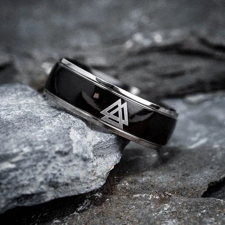 Coutureaura Black Valknut Individuality Ring