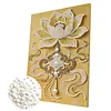 Lotus-DIY-Perlenmalsets mit Rahmen 30x40 cm Perlengem&auml;lde Bildkunst Basteln f&uuml;r Erwachsene Anf&auml;ngergeschenk Wanddekoration f&uuml;r Wohnw&auml;nde