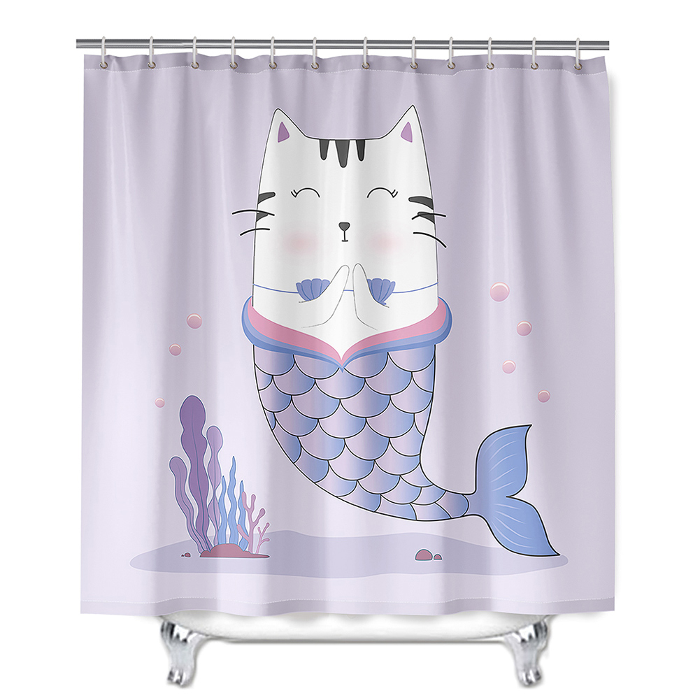 

Car Mermaid - Print Shower Curtain, 180*180cm, 501 Original