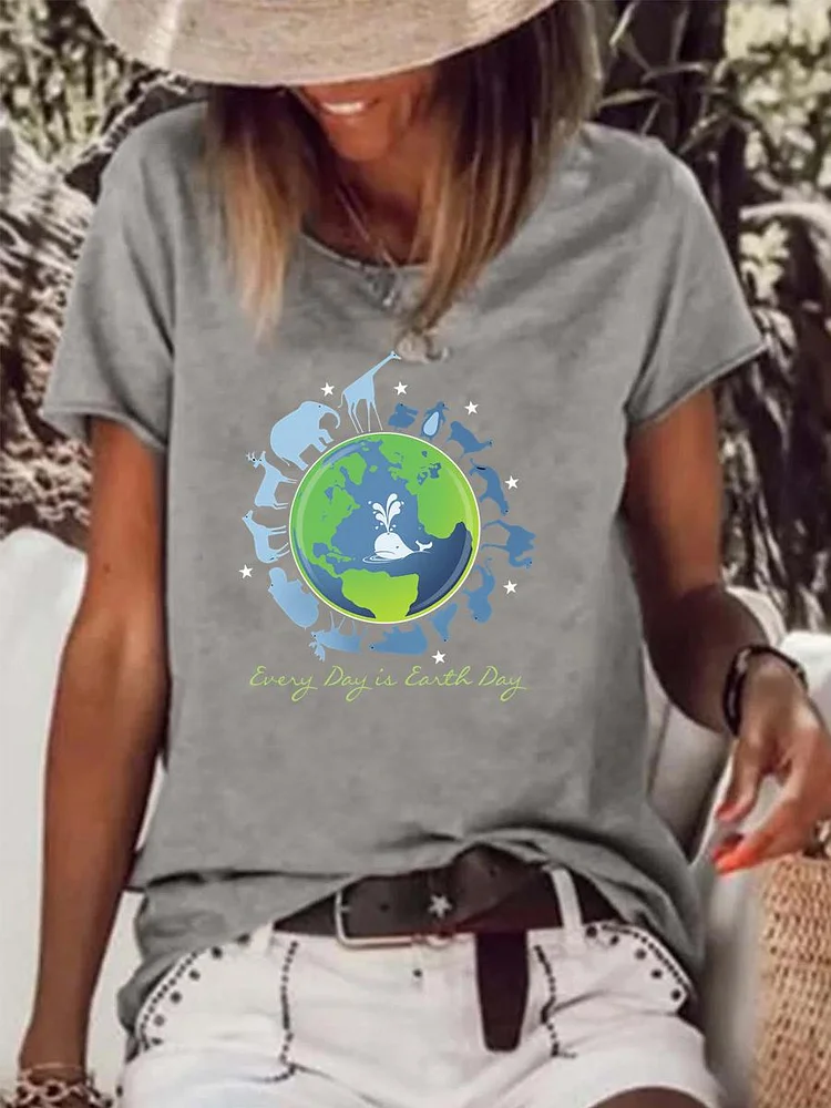 Every Day is Earth Day ? Raw Hem Tee