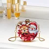 Hirsch und Weihnachtsmann DIY Diamond Painting Umh&auml;ngetasche f&uuml;r M&uuml;nzen Lippenstift Kopfh&ouml;rer