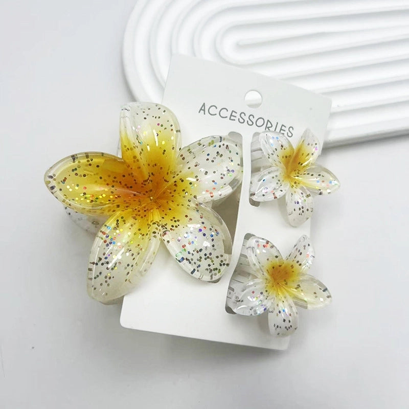 Minimalist Women’s Flower Resin Hair Claws