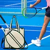 [US Local Warehouse] Tennis Tote Bag Large Tennis Bag Sports Handbag Pickleball Bag for Men and Women