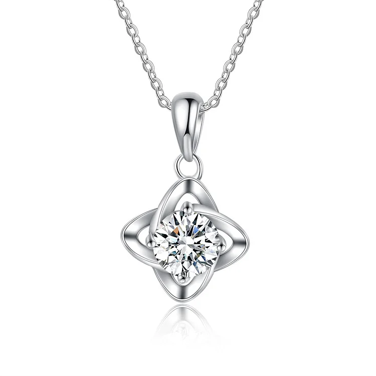 Celtic Necklace Moissanite Necklace Round Cut Pendant Necklace Solitaire Pendant