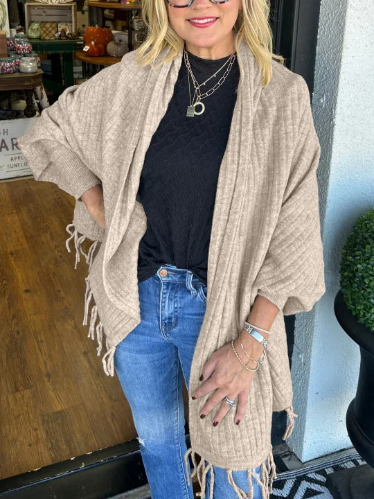 Women's Tassel Cardigan Wrap (Buy 2 Free Shipping)