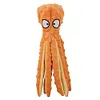 2Pcs Octopus Dog Toy No Stuffing Squeaky Plush Puzzle Toy Interactive Chew Toy