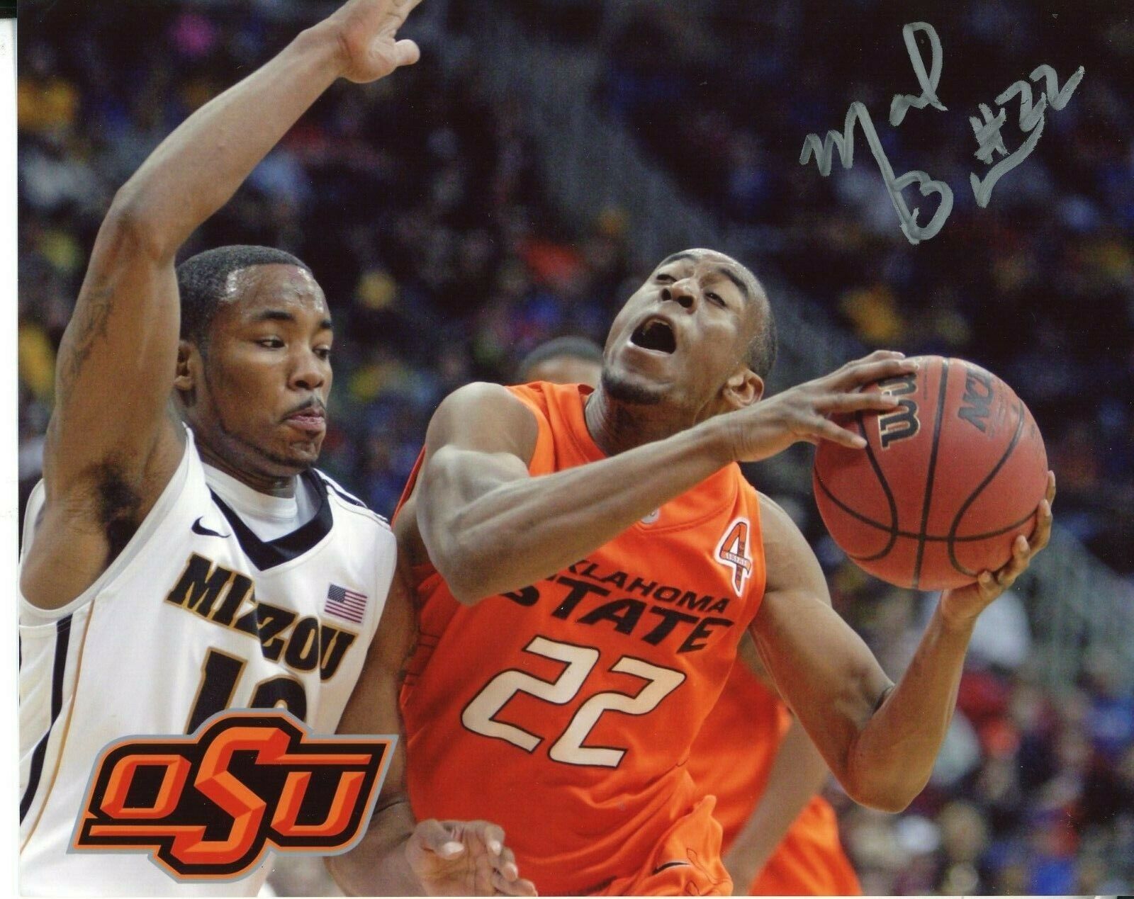 Markel Brown Autographed 8x10 Oklahoma State#S1363