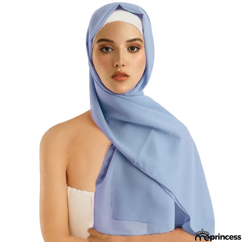 Women's Polyester Head Wrap Quick-Dry Solid Pattern Trendy Scarves