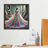 Girl In A Gorgeous Dress-Full Round Diamond Painting 40*40CM