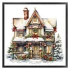 Christmas Cabin-18CT Counted Cross Stitch 35*35cm/13.78*13.78in