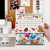 DIY Diamond Painting Special Shape Desktop Cabin Calendar Organizer Box Kit(Heart Flower)