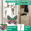 DIY Diamond Painting Keychain Kit, Double Sided 3D Printed Resin Base Rhinestone Bag Charm Ornament with Lobster Clasp, Complete Diamond Art Tools Set, Handmade Craft Gift for Women Adults Girls