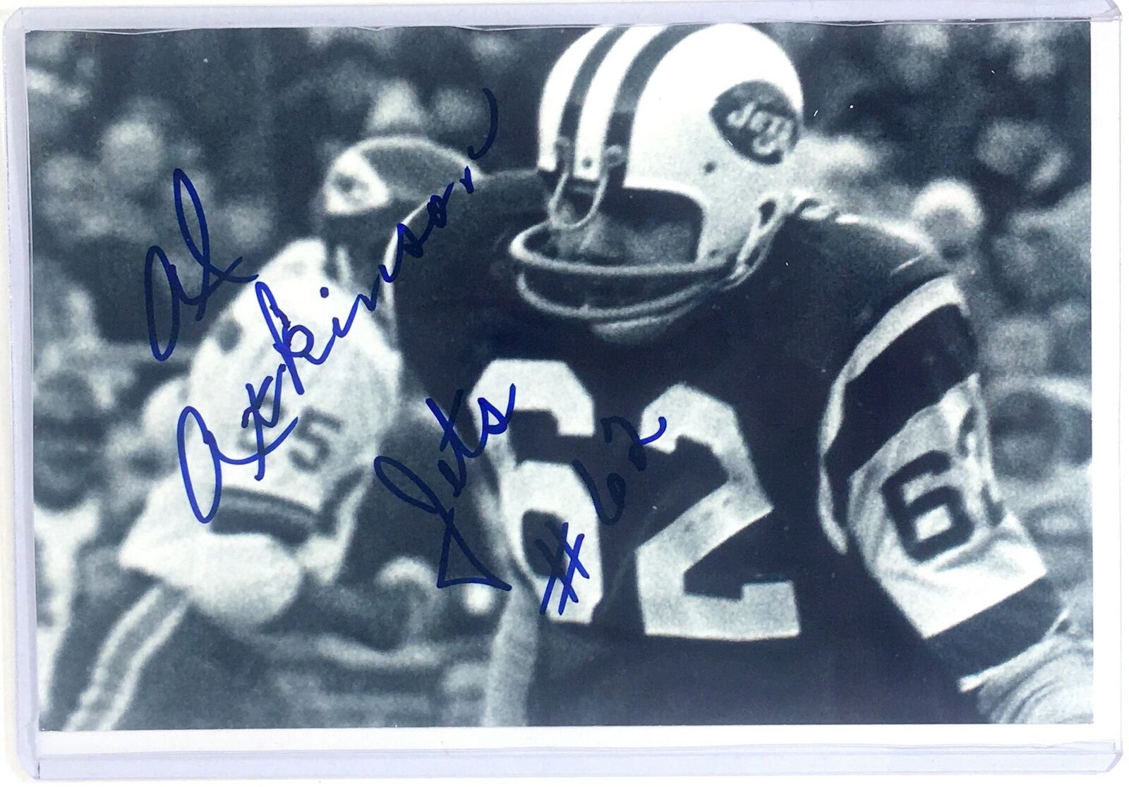 Al Atkinson Signed 4x6 Photo Poster painting New York Jets Villanova Wildcats Autograph Auto