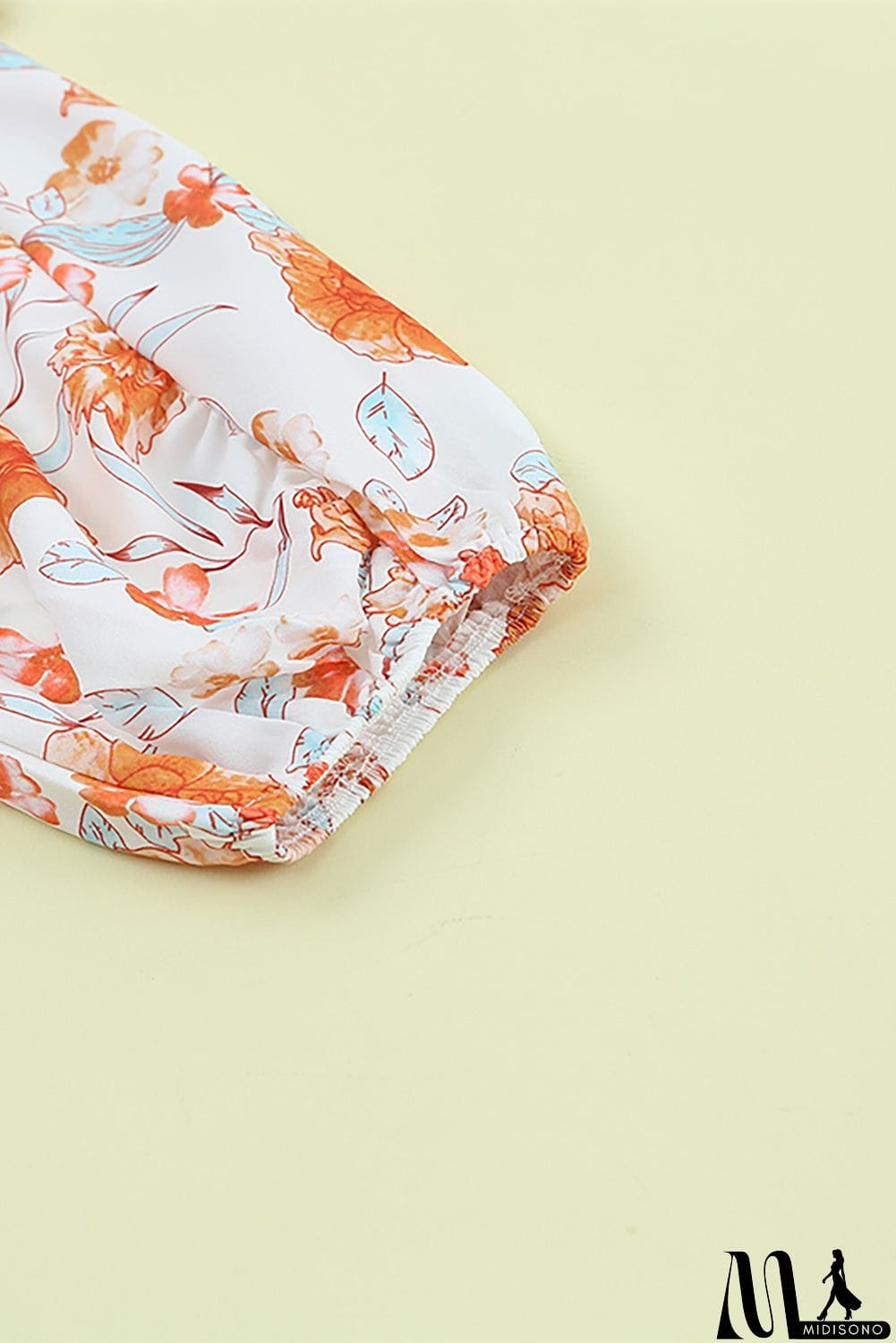 MidiSono - Split V Neck Floral Print Dolman Blouse