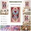 Enchanted Rose Heart-11CT Stamped Cross Stitch 40*70cm(Big Size) tapestrymarket