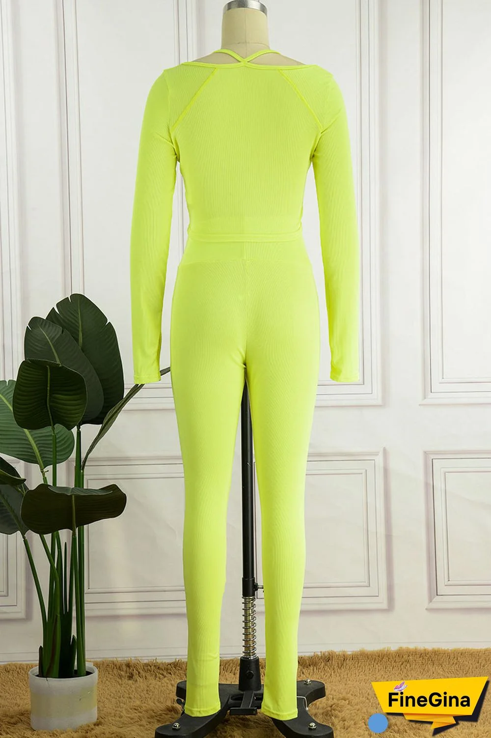 Yellow Casual Street Solid Patchwork Square Collar Long Sleeve Two Pieces