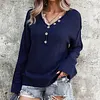 Women's Autumn Button Casual Knit Sweater