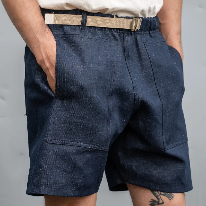 90s 10oz Japanese Hemp Denim Baggy Shorts
