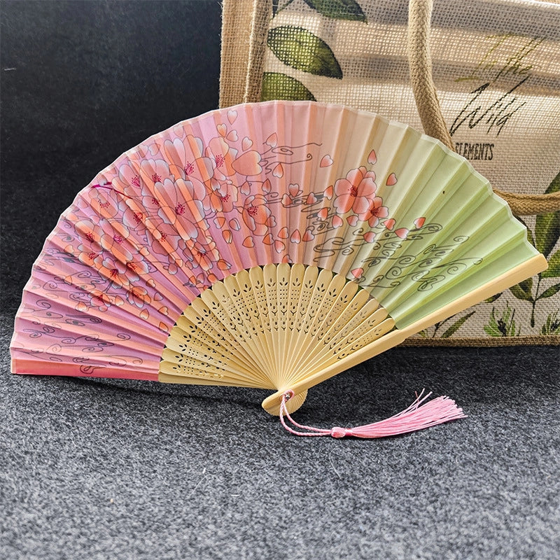 Antique Fan Folding Fan Men’s And Women’s Classical Dancing Fan Ancient Costume Performance Photography Hanfu Props Chinese Style Handmade Folding Fan