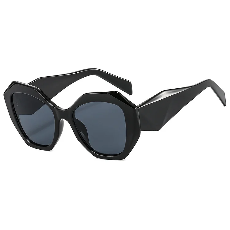 Polygonal Simple Contrast Sunglasses at Hiphopee