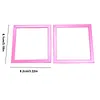 2Pcs Diamond Art Square Auxiliary Frame 3D Printing Diamond Art Desk Positioning Frame Lightweight for Boys Girls Adults Students Home Office Leisure (Sakura Pink small)