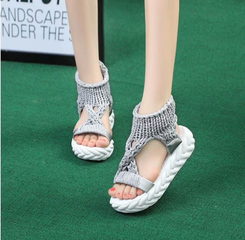 2019 New Shoes Women Sandals Summer Shoes Sandals on The Platform Flip Flops Gladiator Bottom Women Shoes