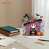 2D flach halloween hexe druck diy diamond painting desktop ornamente dekoration kit