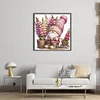 (US Only)Gnome Design DIY Bead Embroidery Kit 40x39cm 9CT Cross Stitch Kit for Home Decor