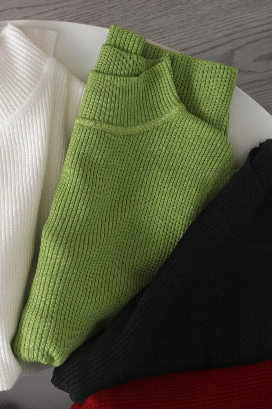 2021 Knitted Women high neck Sweater Pullovers Turtleneck Autumn Winter Basic Women Sweaters Slim Fit Black