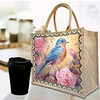 DIY Diamond Painting Linen Waterproof Handbag Shopping Storage Bag Totes Kit(with 2pcs diamond painting)
