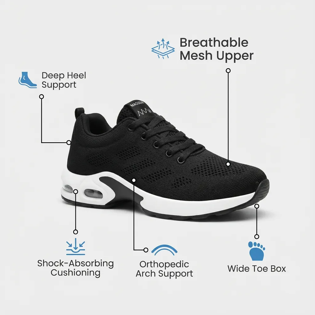 Orthora&trade; Pro &ndash; 12-Hour Shift Shoes for All-Day Foot. Knee & Back Pain Relief 