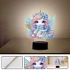 Unicorn Diamond Painting Night Light Diamond Art Lamp Home Decoration (C)