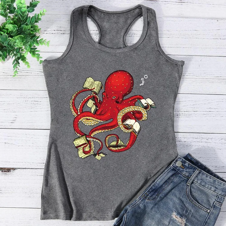 Reading Books Of Octopus Vest Top