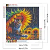 Diamond Painting-DIY Full Round Drill Cat Sunflower(40*40 CM)