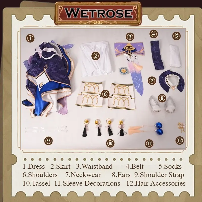 [Wetrose] In Stock Azur Lane Shinano Dress Game Outfit Cosplay Costume