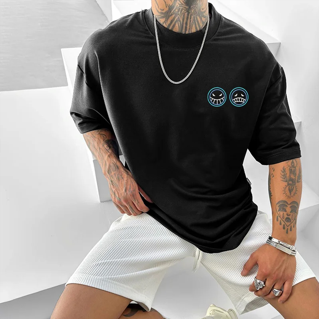 Oversized “ONE PIECE” Printed Casual T-shirt