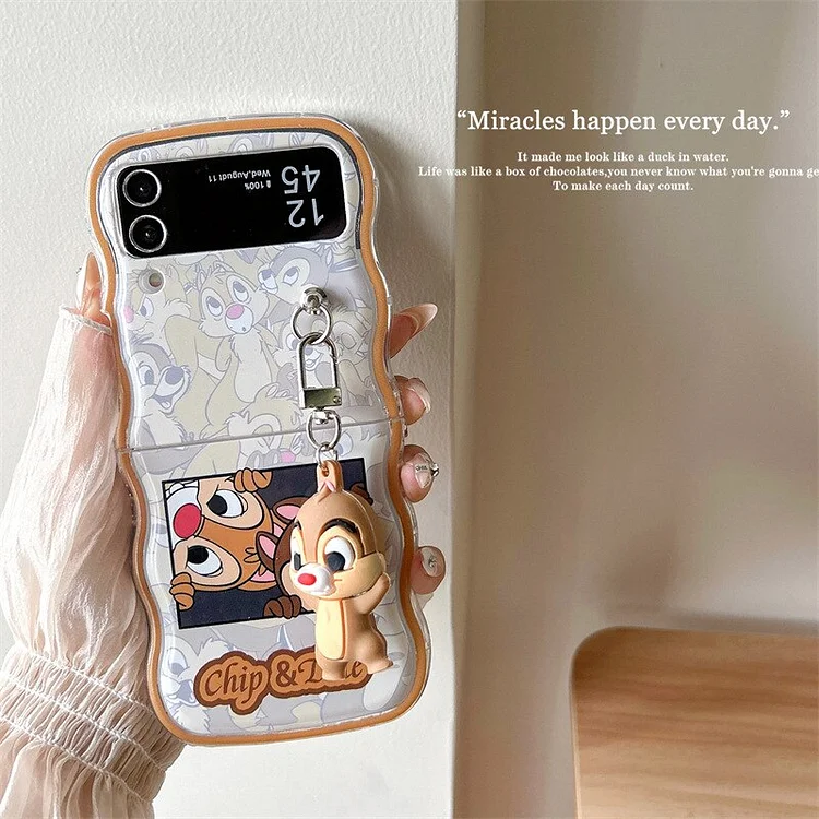 Cute cartoon squirrel Phone Case for Samsung Galaxy Z Flip 3 Z Flip 4 Z Flip 5 Hard PC Back Cover for ZFlip5 Case Shell