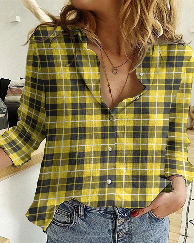 Women's casual printed shirt-120202