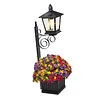 Outdoor Flower Pot Floor Lamp with Planter for Pathway Driveway Yard & Front Yard Decor Wall-Mount Solar Decorative Light Warm White Light Vintage Solared Porch Lights No Flowers Included