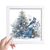 5D DIY Partial Special Shaped Drill Diamond Painting Kit Xmas Bird Decor With Frame Kit 18x18cm
