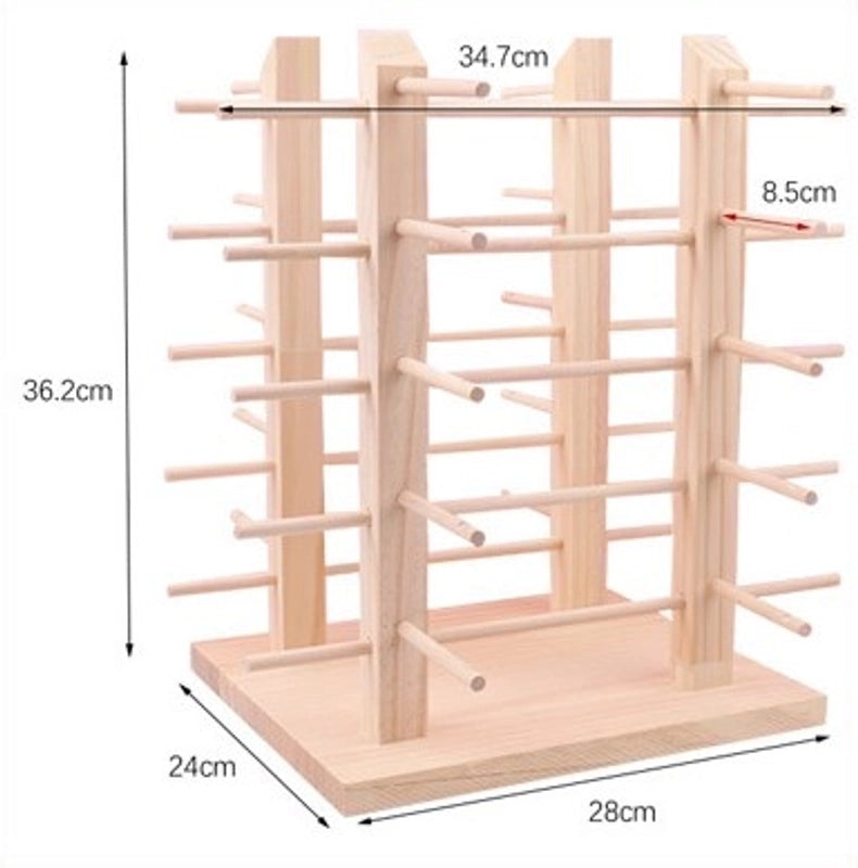 Minimalist Solid Color Solid Wood Patchwork Jewelry Rack