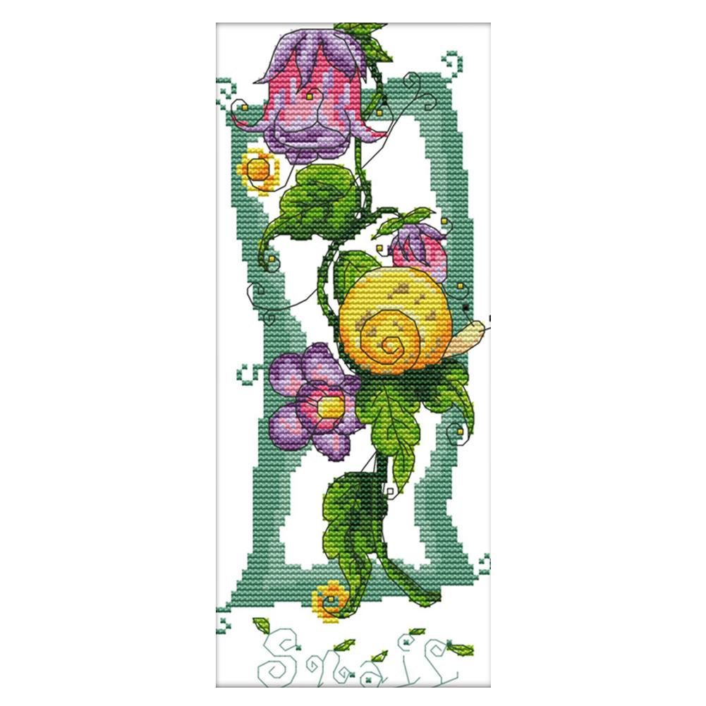 

Flower language - 14CT Stamped Cross Stitch - 14*30cm, 501 Original