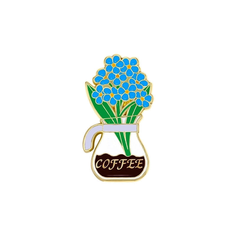 Elegant Cartoon Style Sweet Pin Sunflower Rose Flower Alloy Stamping Stoving Varnish Plating Unisex Badge Brooches Collar Pin