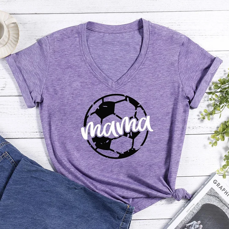 Soccer Mama V-neck T Shirt