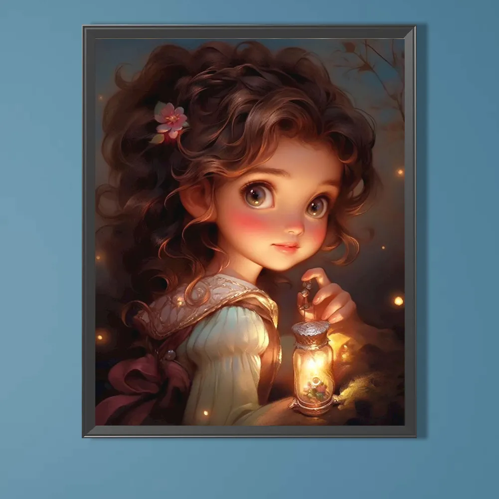 Full Round Diamond Painting 40*50cm - Sweet Girl