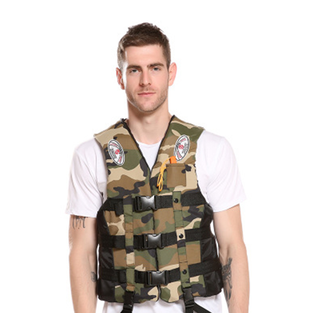 

Camouflage Drifting Life Jacket Water Sport Safety Buoyancy Life Vest, 501 Original